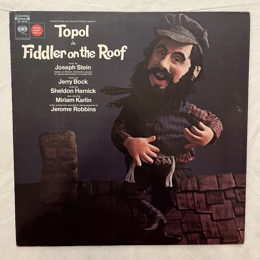 Fiddler on the Roof Original London Cast Recording Vinyl Album CBS‎ Masterworks